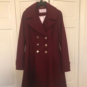 Women’s Calvin Klein double-breasted dress coat